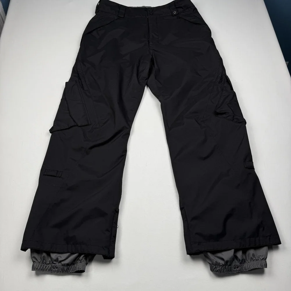 Burton Snow Pants Mens Large Black Waterproof Ski Snowboard Cargo Lined Shell